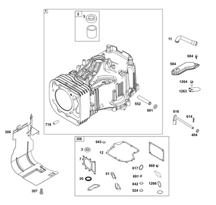 Part Location Diagram of BS-794953 MTD Shield-Cylinder